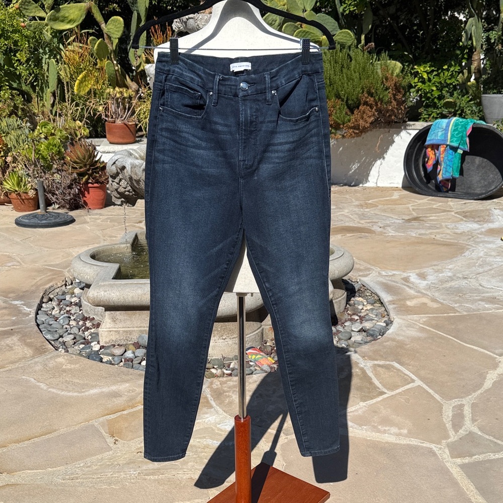 Good American Dark Wash Skinny Jeans